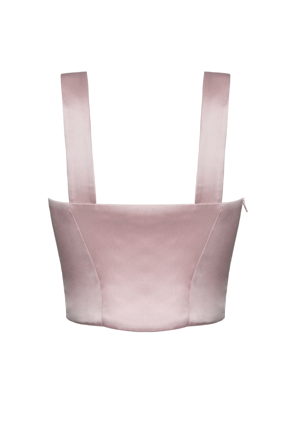 Pink Heart-Shaped Bustier Top with Webbings Detail
