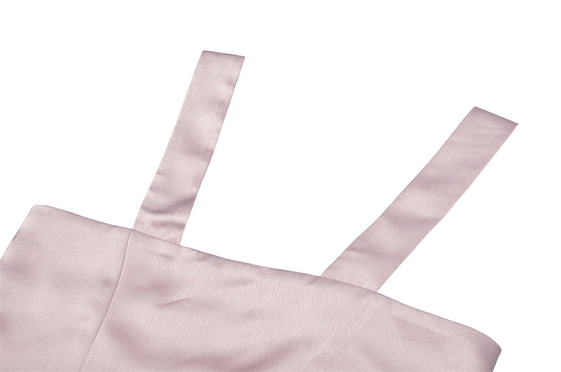 Close-up of the pink straps on the Gothic Pink Heart-Shaped Bustier Top, showcasing the delicate design.