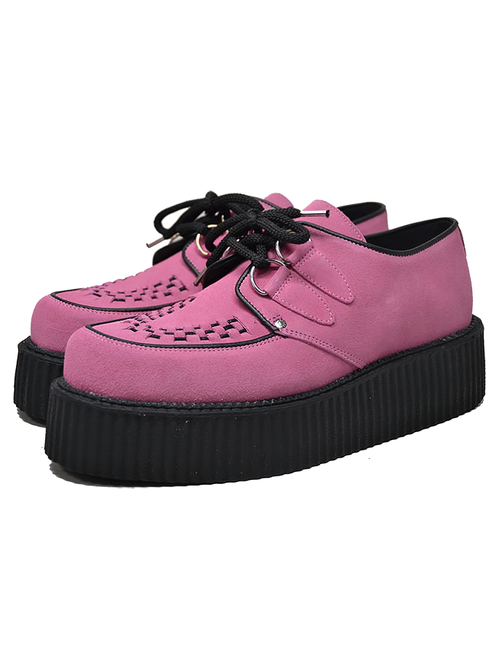 Pink Suede Unisex Creepers with Double Rubber Sole