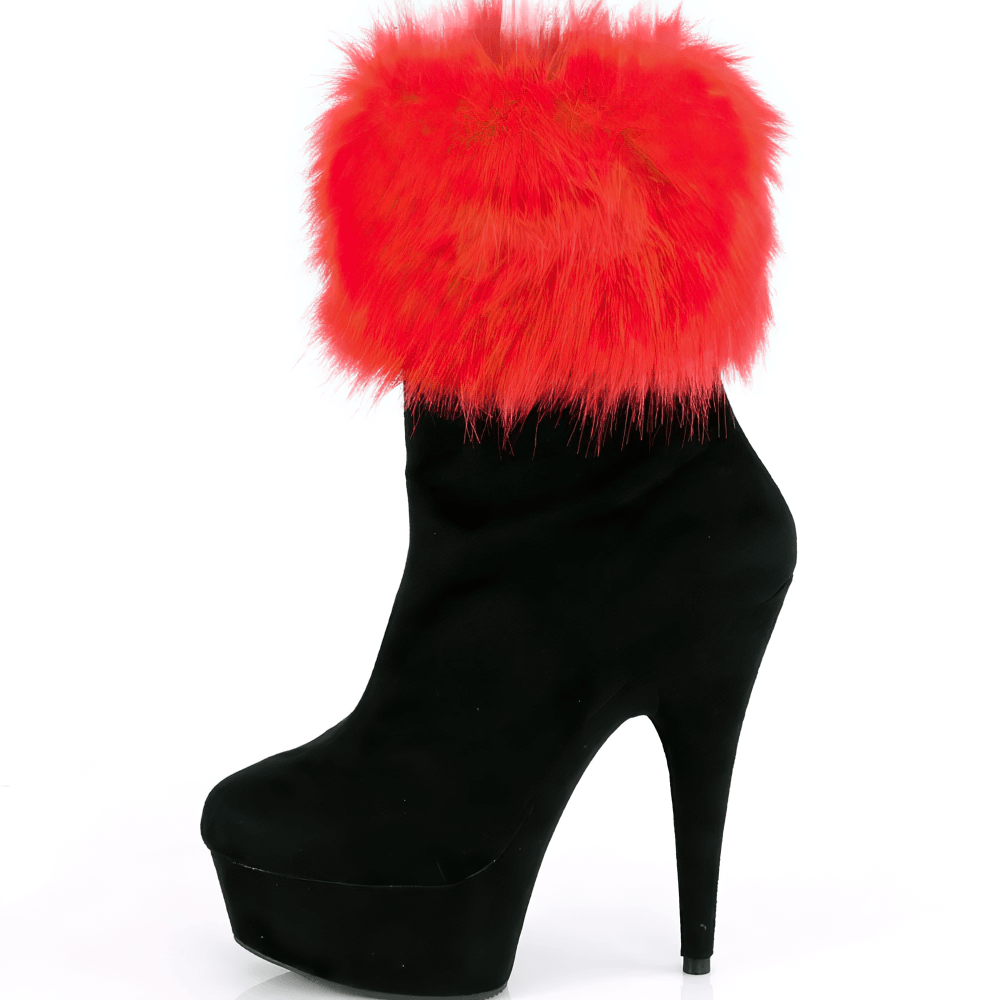 PLEASER Ankle Bootie with Interchangeable Fur Cuffs