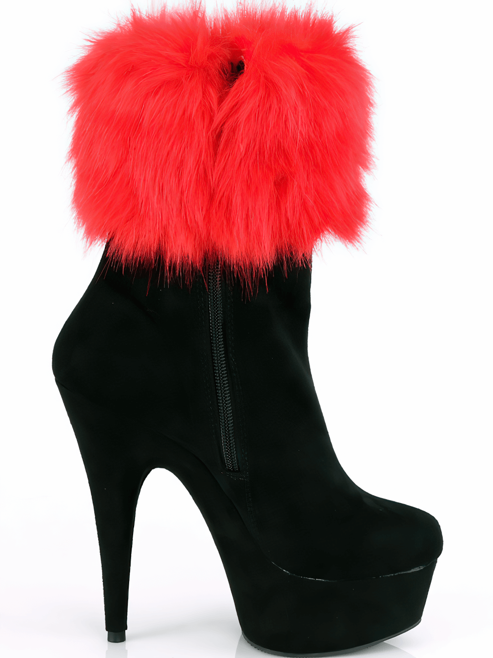 PLEASER Ankle Bootie with Interchangeable Fur Cuffs