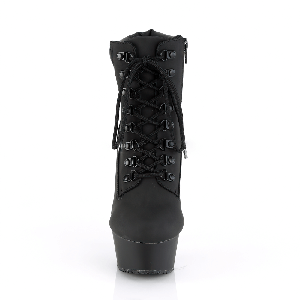 PLEASER Bottines aiguille à lacets avec talon plateforme