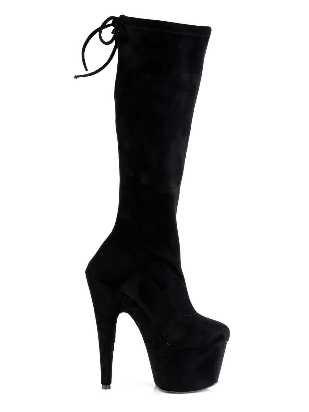 PLEASER Platform Knee-High Boots with Topline Lacing