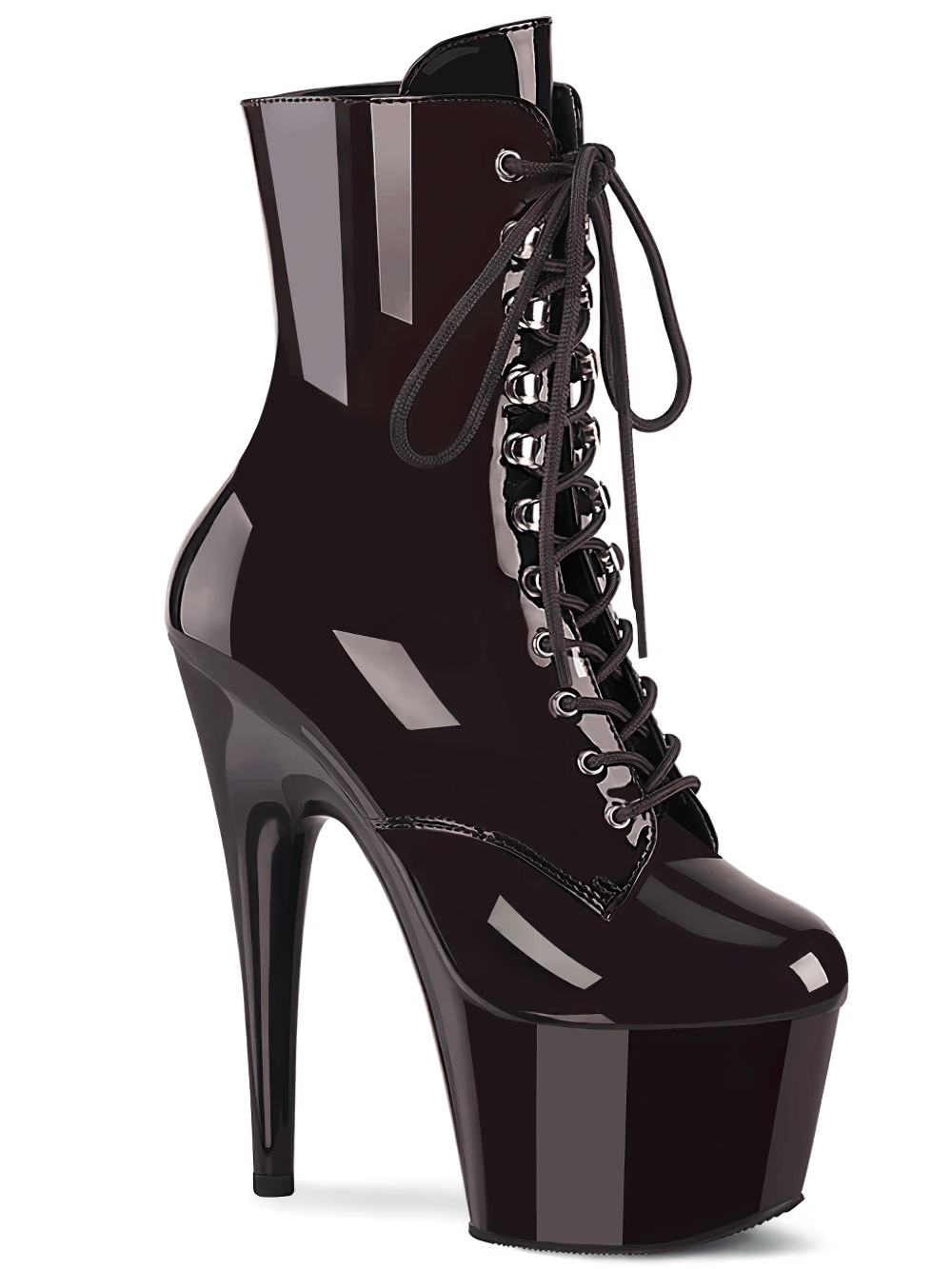 PLEASER Stiletto Ankle Boots with 7-Inch Heel and Platform