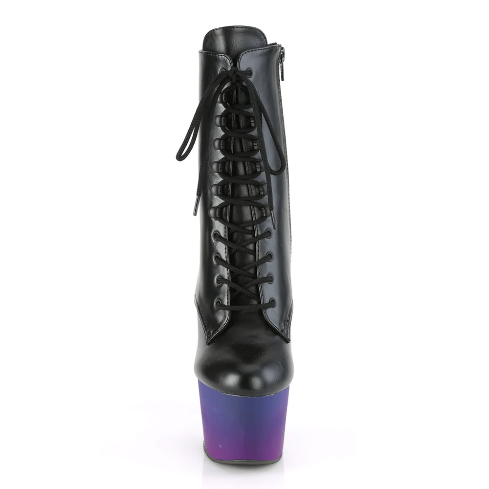 PLEASER Stiefeletten aus veganem Leder mit Ombre-Plateau