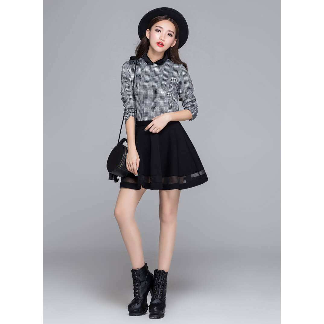 Pleated skirt for Rock Chick / Goth women skirts / Aesthetic Outfits - HARD'N'HEAVY