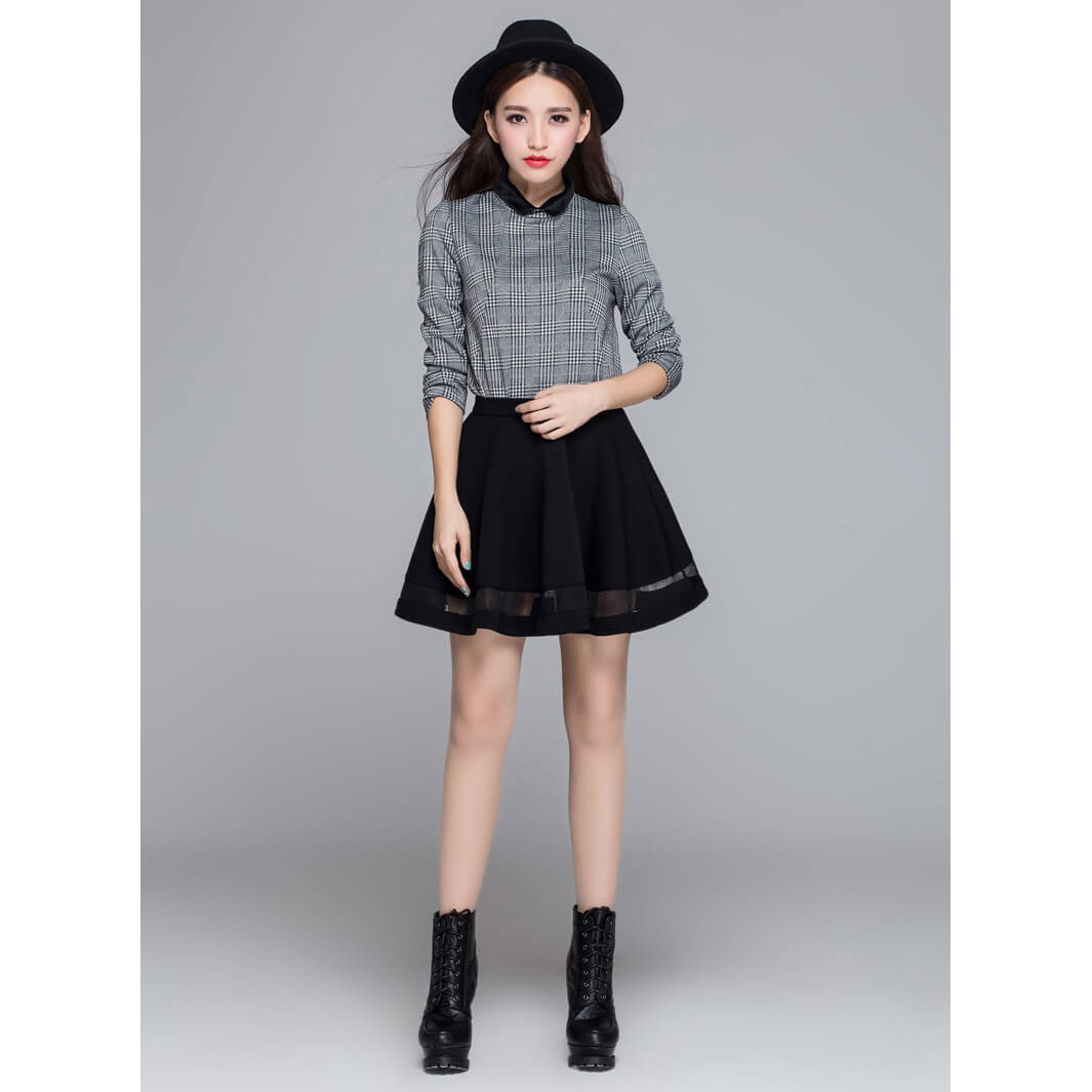 Pleated skirt for Rock Chick / Goth women skirts / Aesthetic Outfits - HARD'N'HEAVY