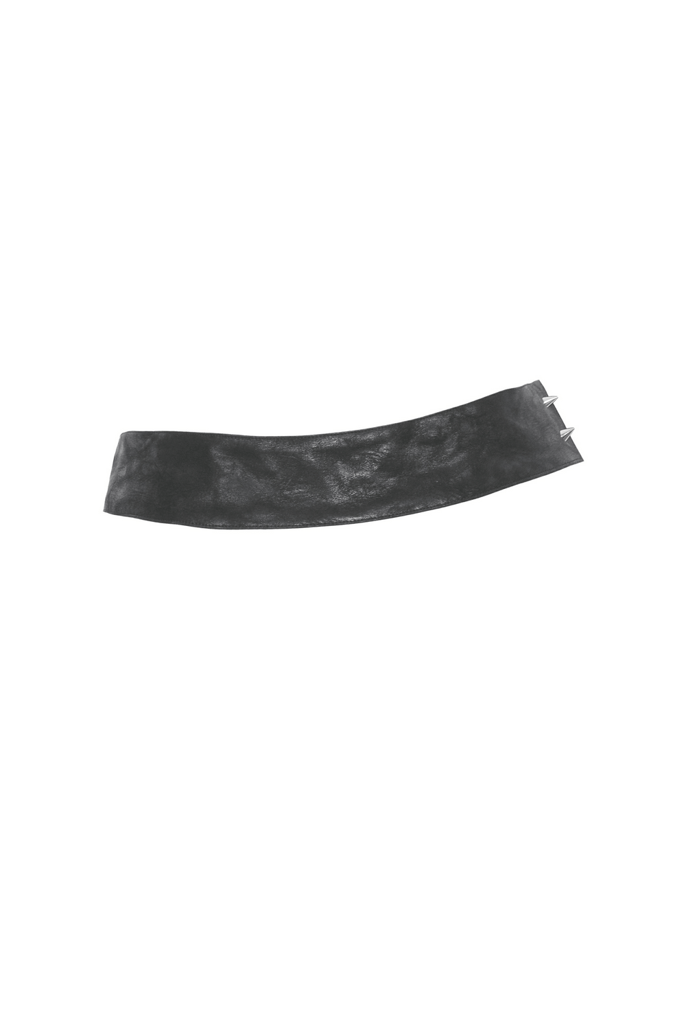 Post-apocalyptic faux leather pocket belt for women, adjustable punk rock style lace-up waist belt in black.