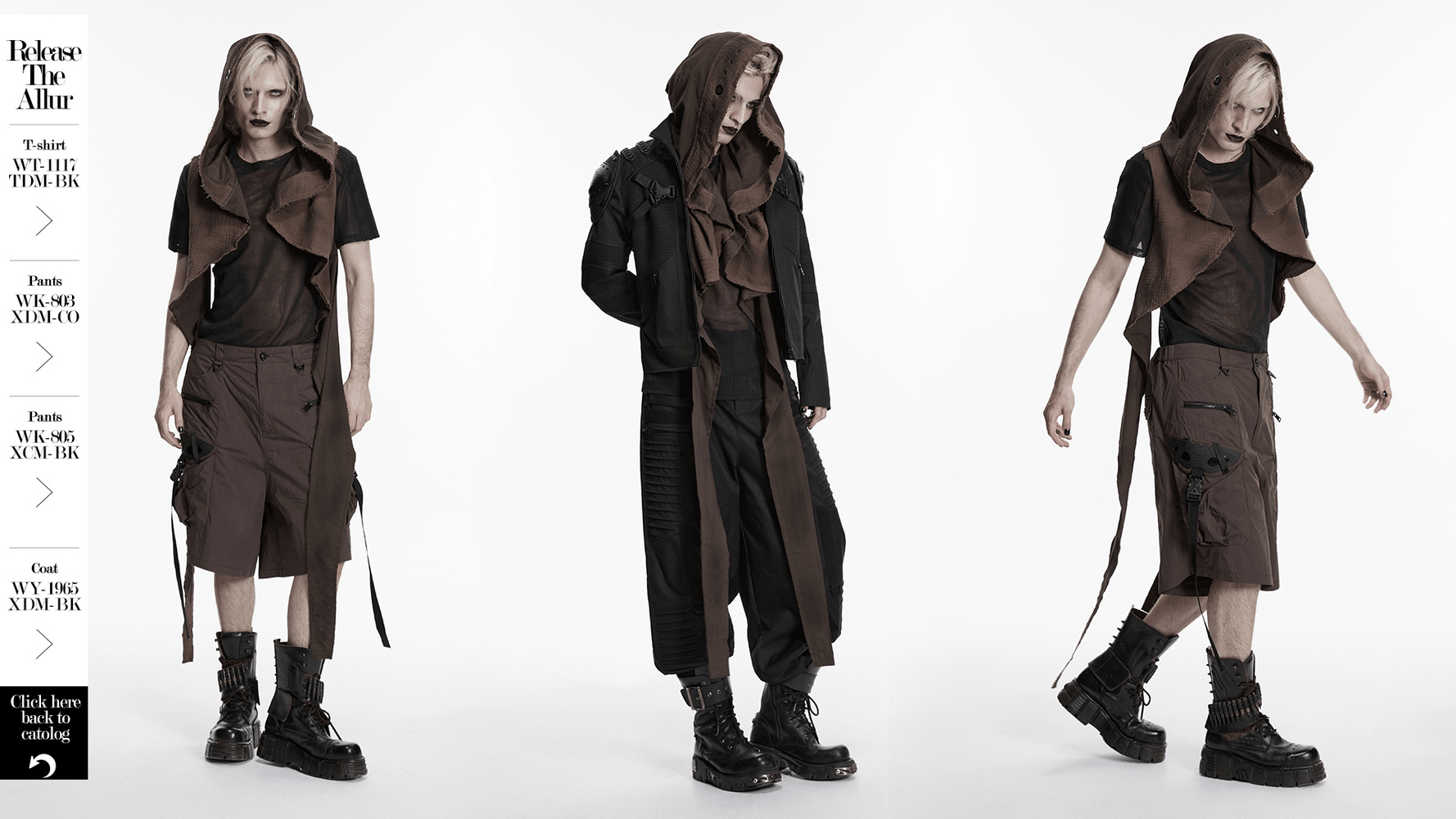 Post Apocalyptic Hooded Sleeveless Cape Vest For Men modeled by male model in a stylish and edgy post-apocalyptic outfit.