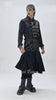 Gothic Chain and Zipper Black Skirt with Layered Panels worn by model showcasing dark alternative fashion.