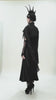 Gothic Black Shrug with Beaded Embroidery and Long Sleeves worn by a model showcasing elegant gothic fashion.