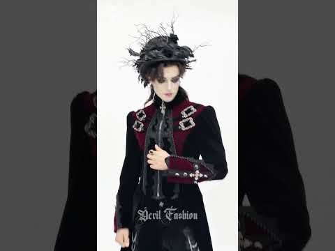 Black Gothic Rose Top Hat with Branch Crown Trim worn with a dramatic black gothic outfit and artistic twig accents.