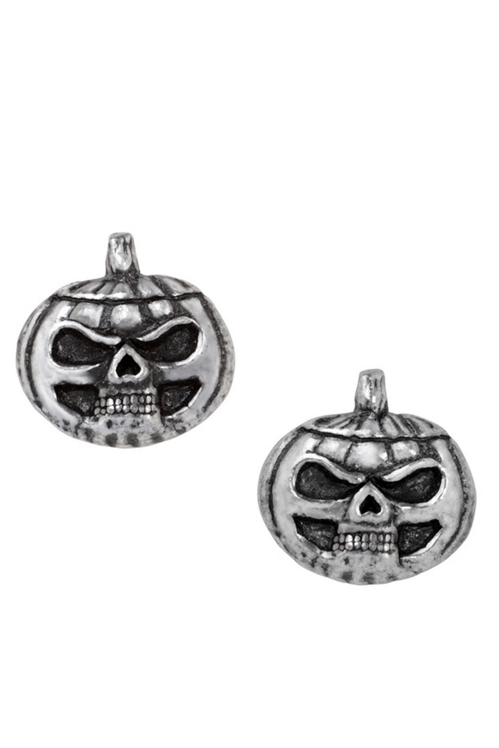 Gothic Pumpkin Skull Studs perfect for Halloween lovers, combining spooky charm with everyday wear.