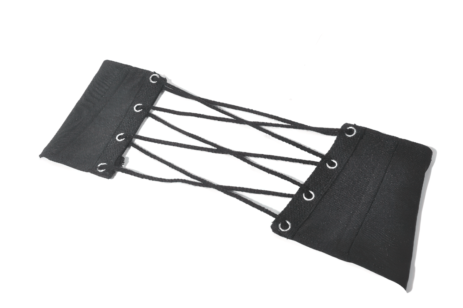 Punk Adjustable Harness Waist Belt with Buckles and Chain in black with grommet detail and adjustable straps.