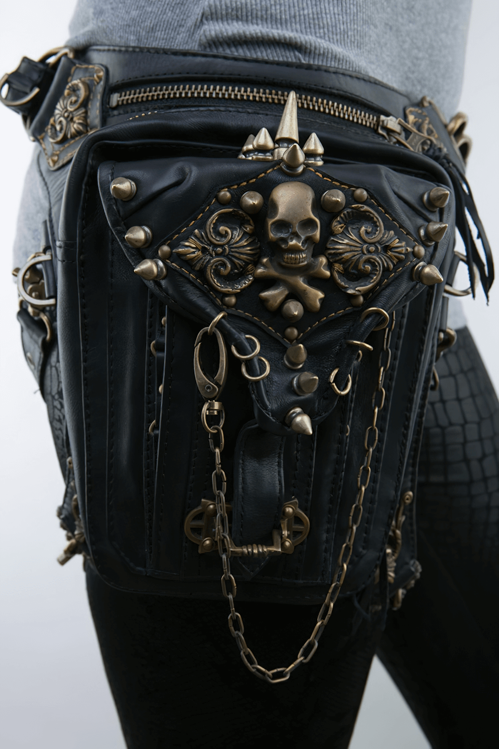 Punk Biker Single Shoulder Bag / Fashion Mobile Phone Waistbag - HARD'N'HEAVY