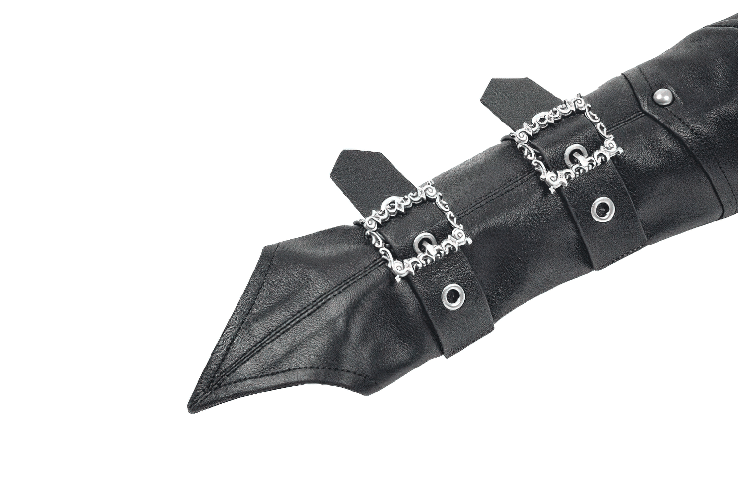 Punk-Schwarze Armschienen mit gotischen Schnallen