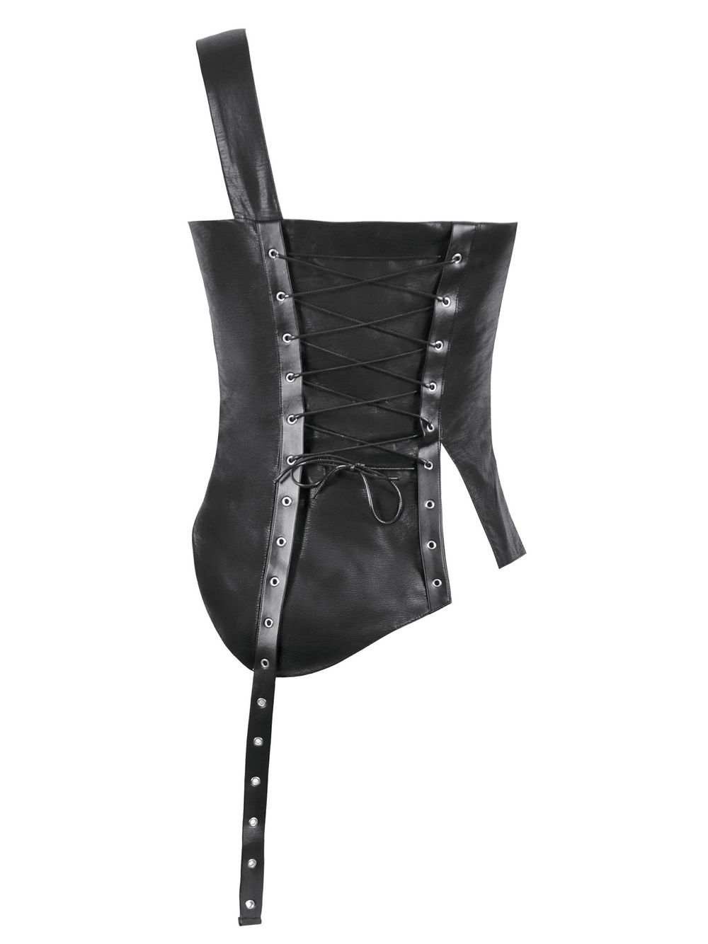 Punk corset top featuring spiked details and zipper closure, perfect for edgy fashion lovers.