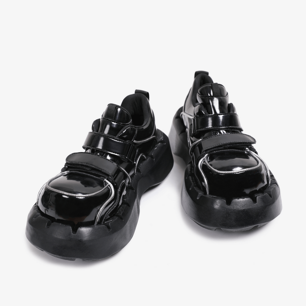 Punk Double Strap Chunky Sole Alternative Patent Sneakers