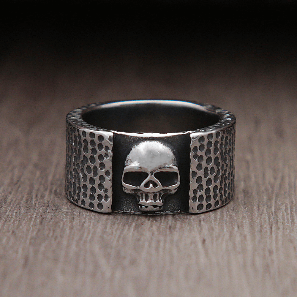 Punk Gothic 316L Stainless Steel Skull Ring / Motorcycle Biker Jewelry - HARD'N'HEAVY
