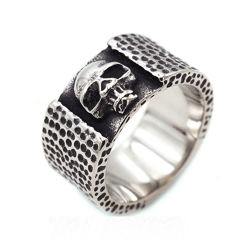 Punk Gothic 316L Stainless Steel Skull Ring / Motorcycle Biker Jewelry - HARD'N'HEAVY