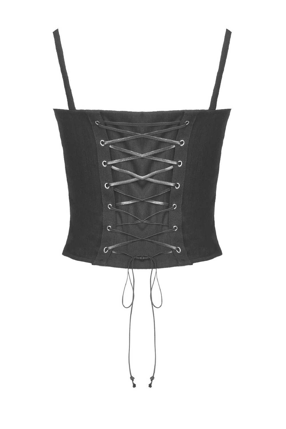 Punk Lace-up Front Crop Corset with Metal Buckle