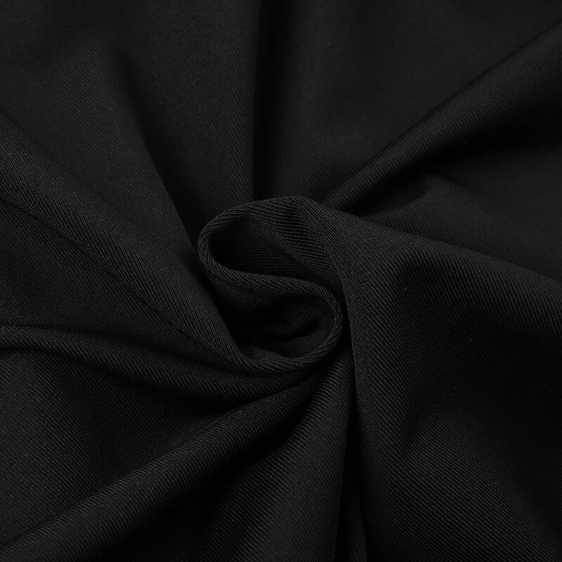 Close-up of soft black fabric showcasing its premium quality for punk style apparel.