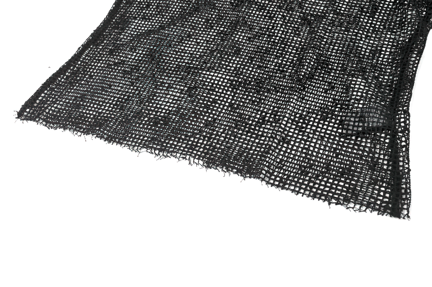 Punk Mesh Hood Top with Arm Warmers and Eyelet Straps close-up of the fishnet fabric for gothic styling.