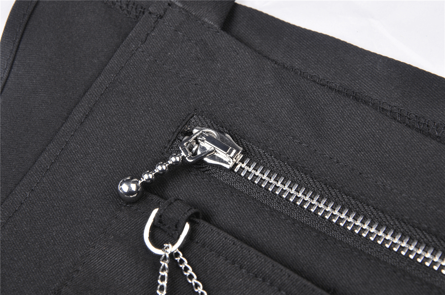 Punk Pentagram Suspender Dress with Stylish Stitching