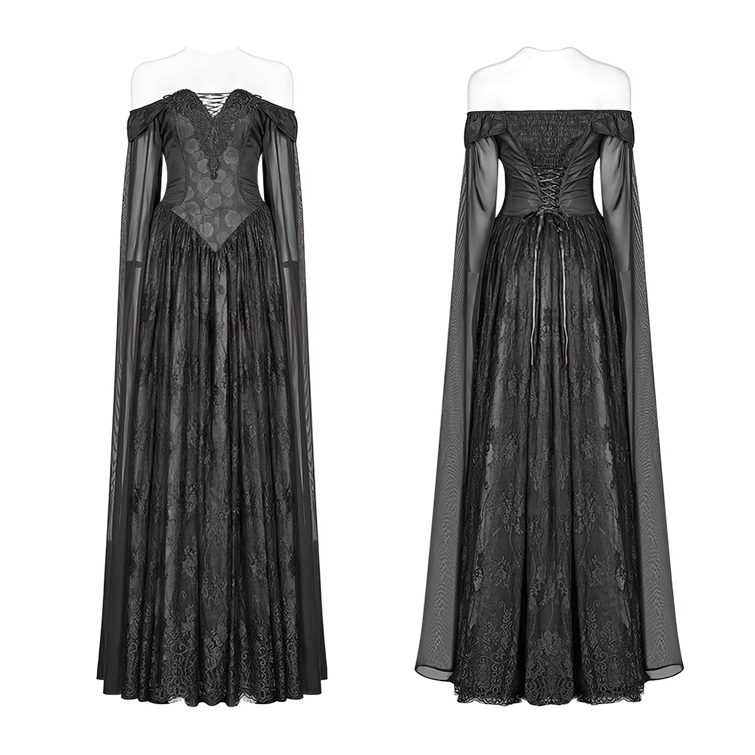 Punk Rave Celestia Gothic Victorian Lace Long Dress