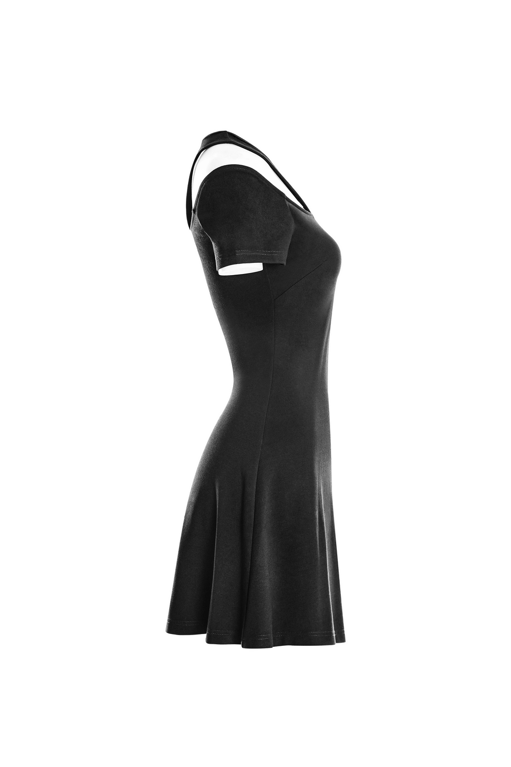 Punk Rave Corn Tie Rope Mini Dress - Black Gothic