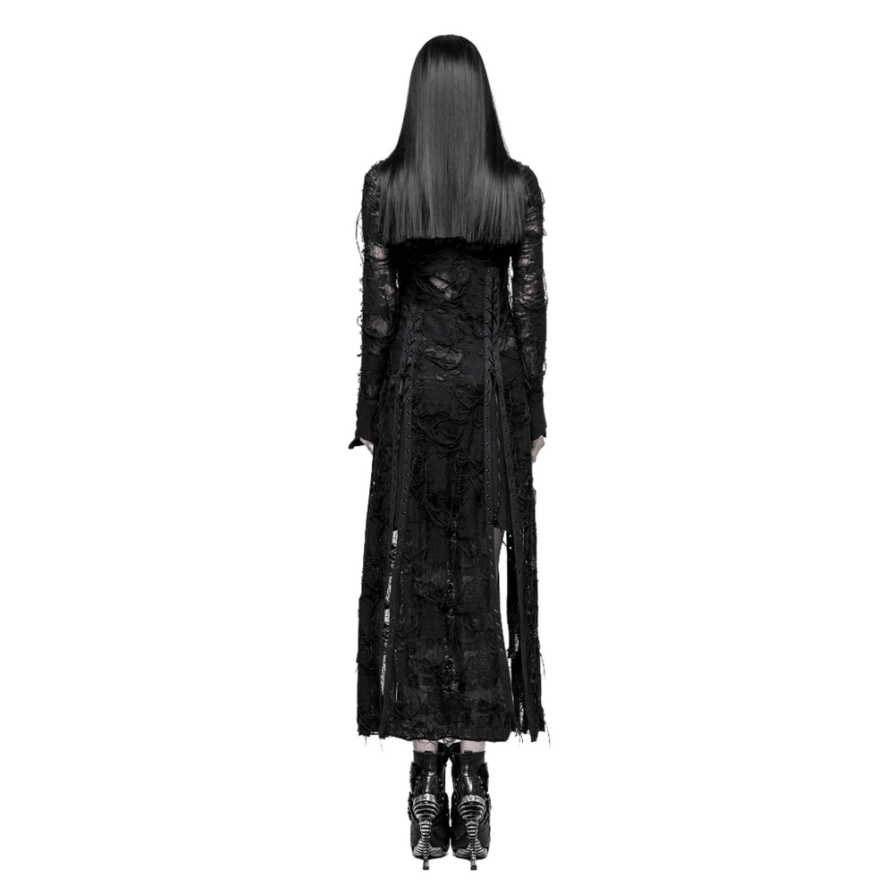 Punk Rave Gothic Lace Rope Dress - Black Witch - HARD'N'HEAVY