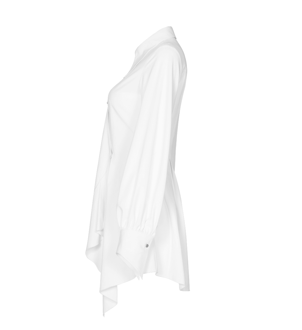 Punk Rave Gothic White Swallowtail Shirt Dress