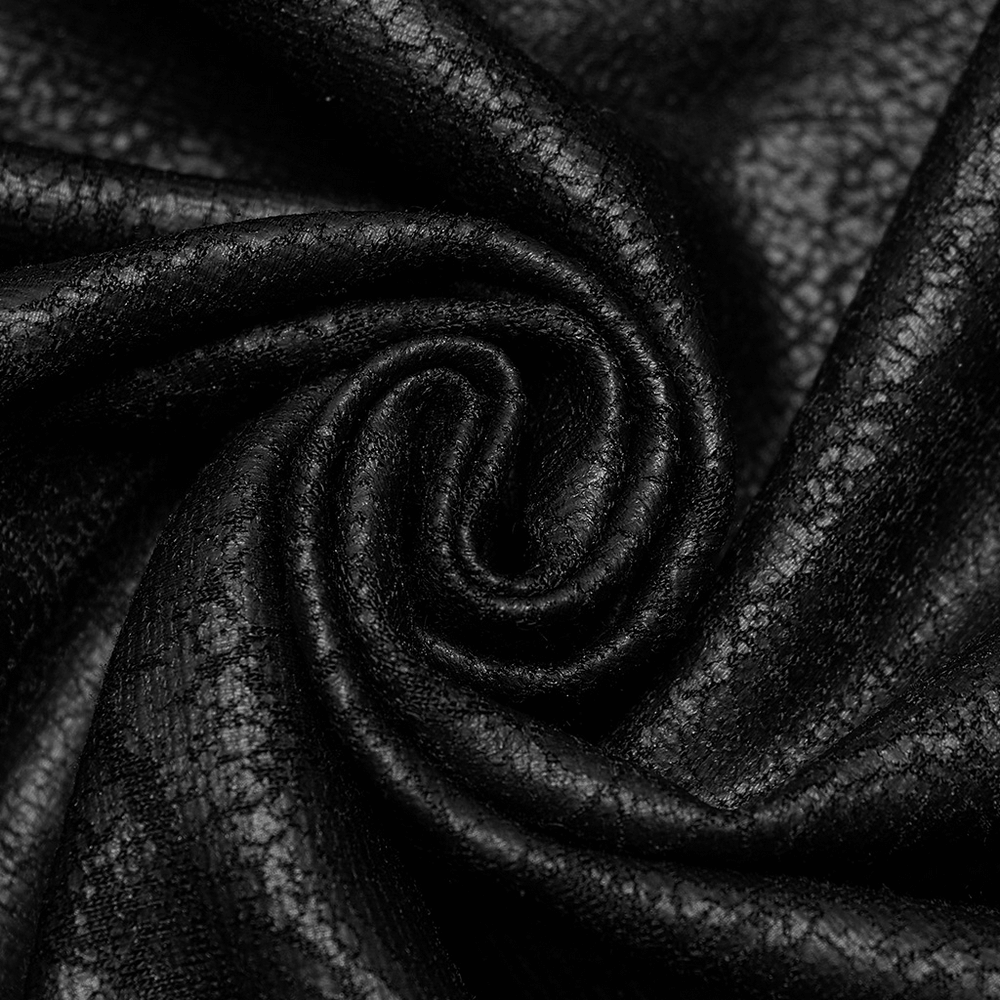 Close-up of luxurious black spiderweb mesh fabric, ideal for gothic and punk fashion designs.