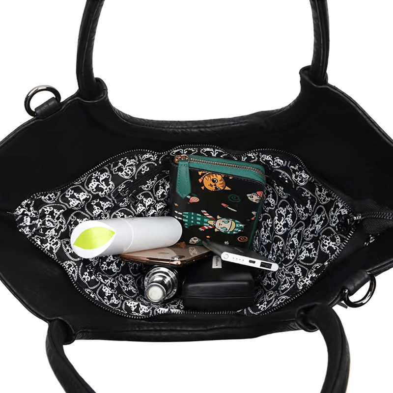 Punk Rivets Big Capacity Handbag / Fashion Metal Skeleton Shoulder Crossbody Bag - HARD'N'HEAVY