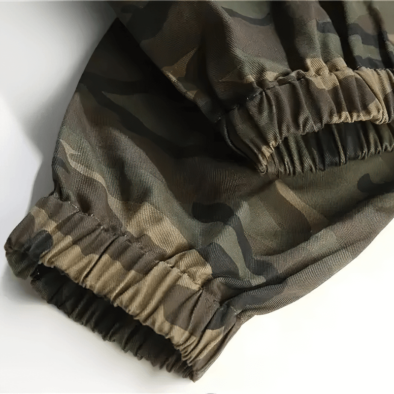 Punk Style Cargo Pants with Pockets / Men's Cotton Pants in Camouflage and Black Colour - HARD'N'HEAVY