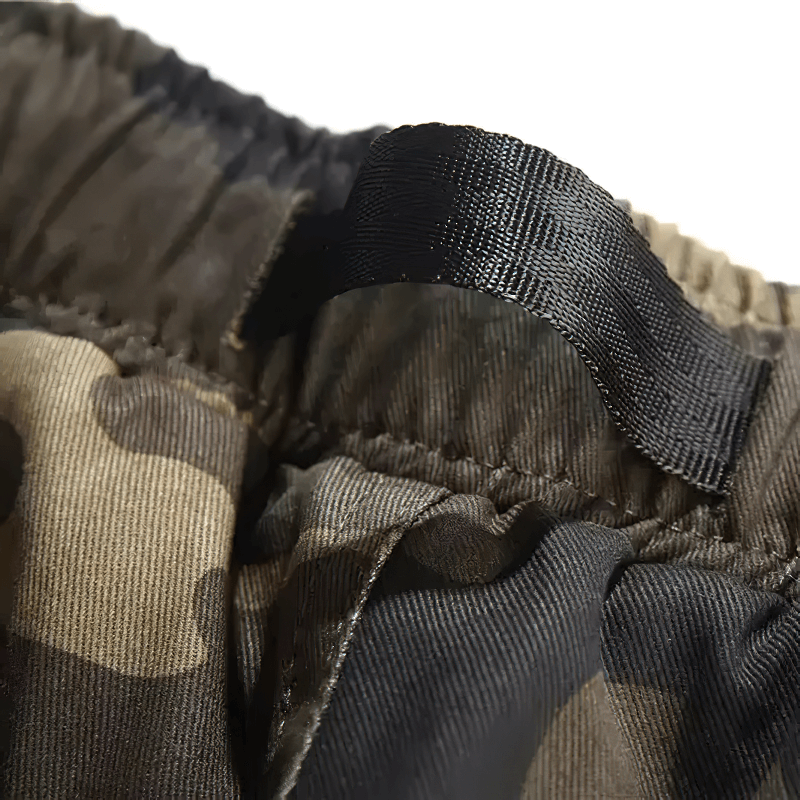 Punk Style Cargo Pants with Pockets / Men's Cotton Pants in Camouflage and Black Colour - HARD'N'HEAVY