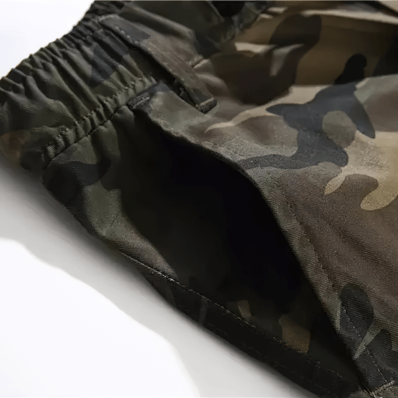 Punk Style Cargo Pants with Pockets / Men's Cotton Pants in Camouflage and Black Colour - HARD'N'HEAVY