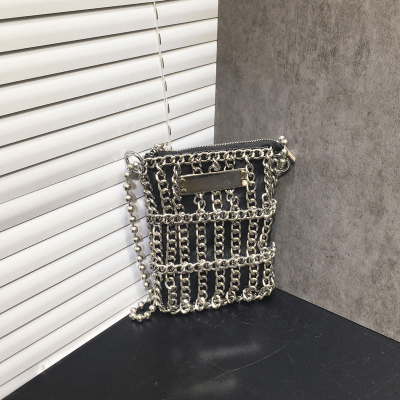 Punk Style Chains Small Handbag for Women / Fashion Shoulder Bags - HARD'N'HEAVY