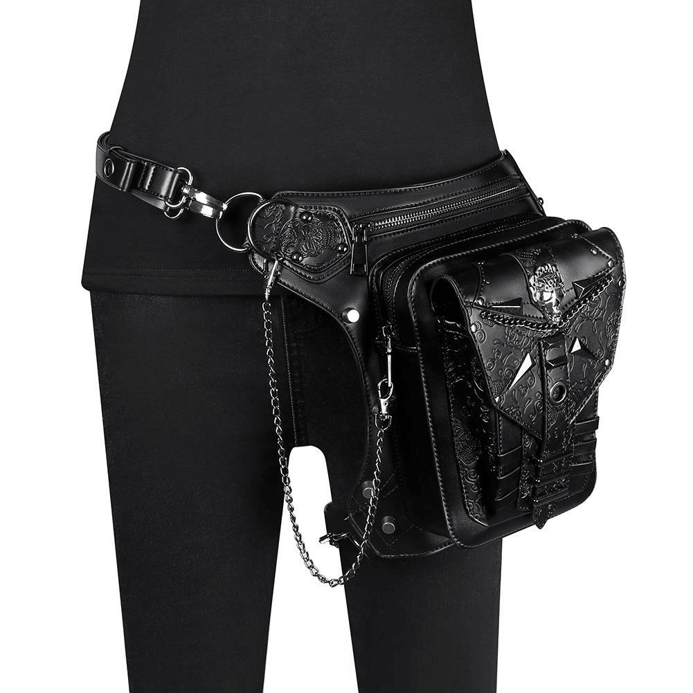 Punk Style Ladies Crossbody Bag / Outside Motorcycle Waistbag for Men - HARD'N'HEAVY