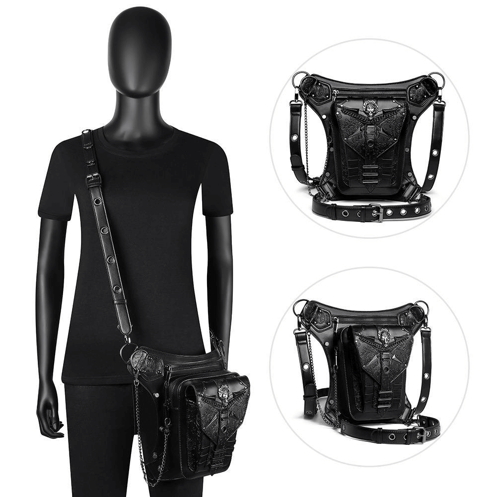 Punk Style Ladies Crossbody Bag / Outside Motorcycle Waistbag for Men - HARD'N'HEAVY