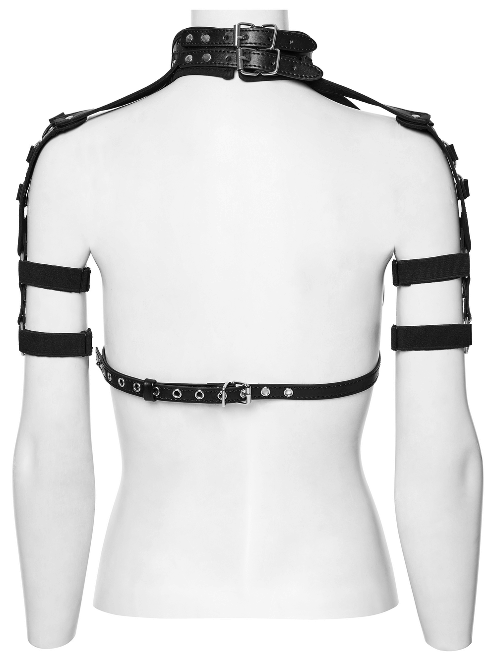 Punk-Style Synthetic Leather Bra Harness for Women