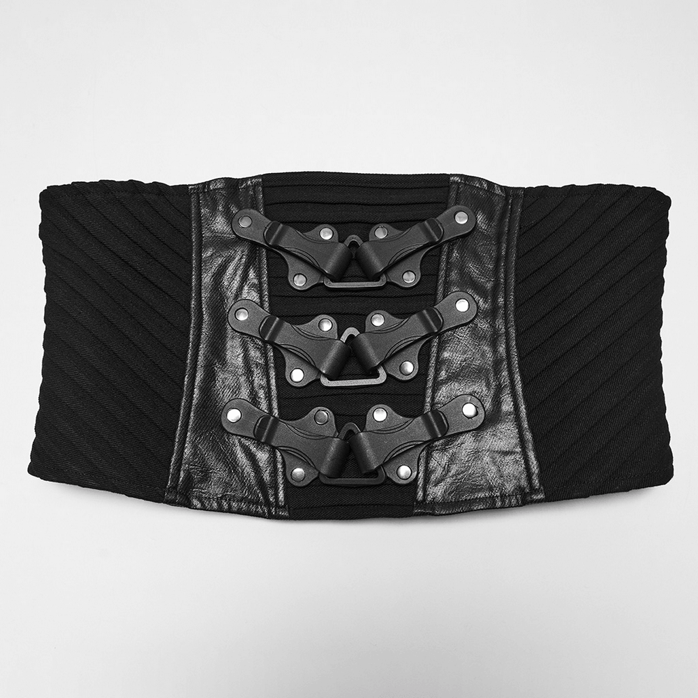 Top de punto geométrico gótico punk de manga larga para hombre