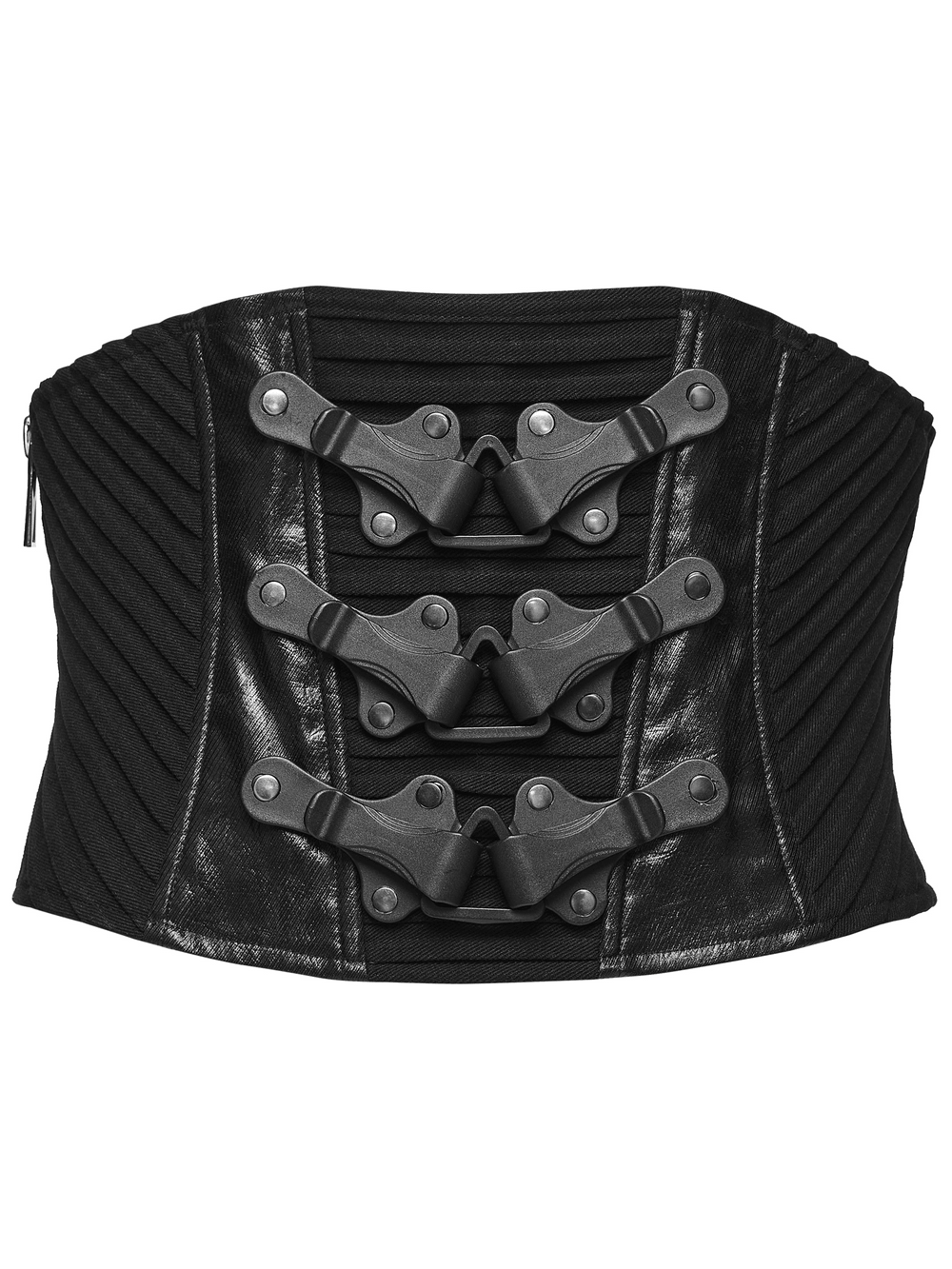 Langärmliges Herren-Oberteil im Gothic-Punk-Stil mit geometrischem Strickmuster