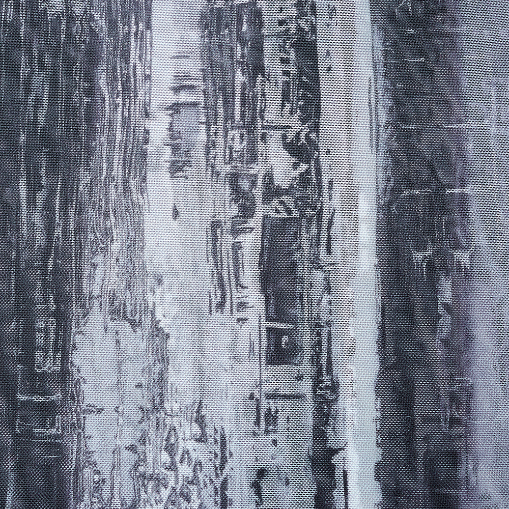 Close-up of distressed techwear mesh fabric with abstract design for punk cyberpunk style.