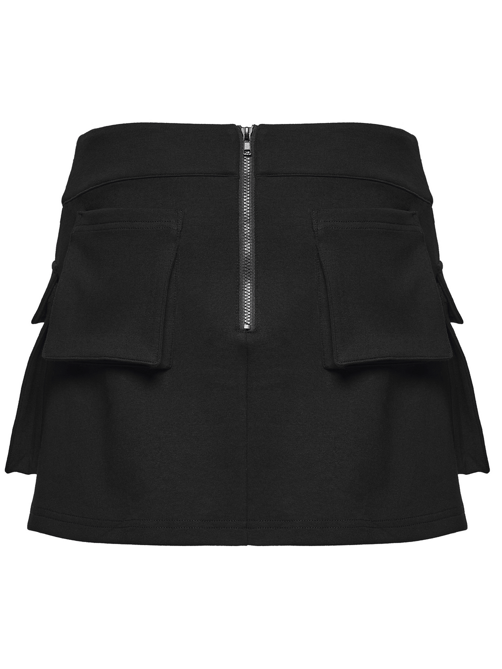 Punk Techwear Skirt with Adjustable Zippers and Pockets showcasing its stylish back view and functional pockets.