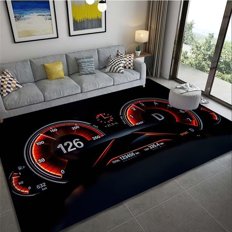 Rectangular Carpets Of Car And Motorcycle Dashboard Print For Home / Creative Home Decor - HARD'N'HEAVY