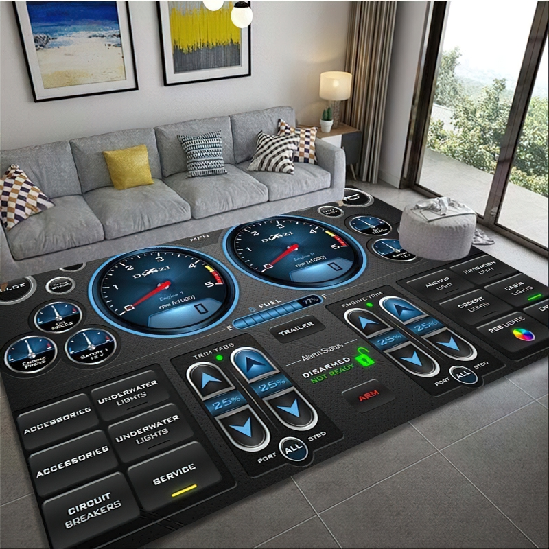 Rectangular Carpets Of Car And Motorcycle Dashboard Print For Home / Creative Home Decor - HARD'N'HEAVY