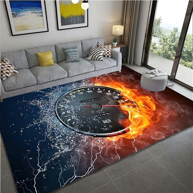 Rectangular Carpets Of Car And Motorcycle Dashboard Print For Home / Creative Home Decor - HARD'N'HEAVY
