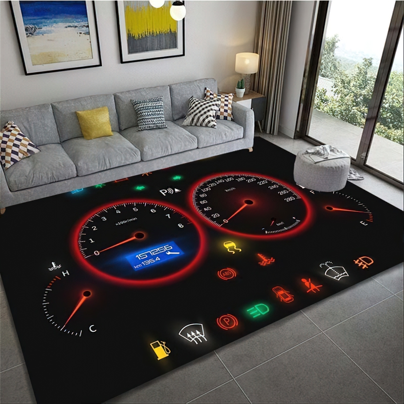 Rectangular Carpets Of Car And Motorcycle Dashboard Print For Home / Creative Home Decor - HARD'N'HEAVY