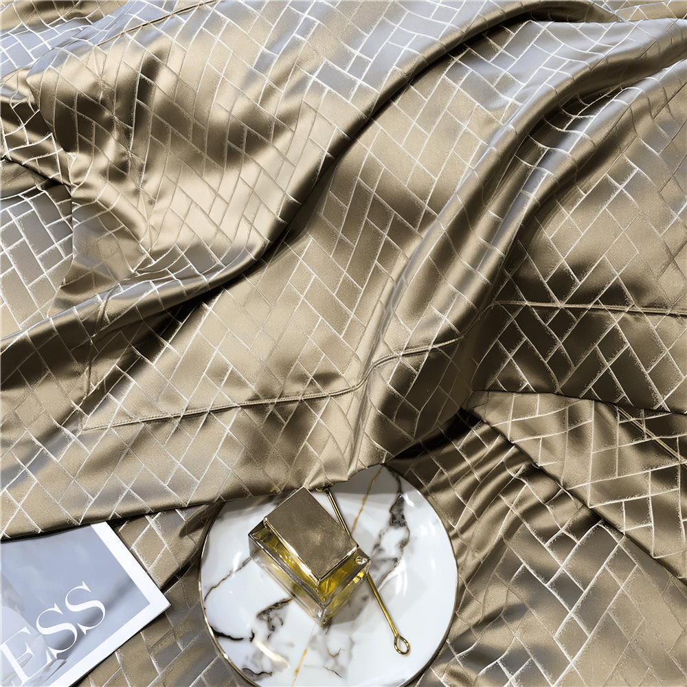 Refined Jacquard Egyptian Cotton Bedding Set with Chic Edge